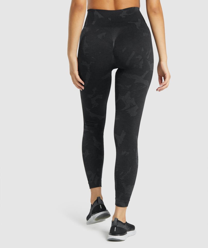 Women's Gymshark Adapt Camo Seamless Leggings Black | CA 571360